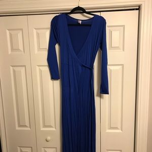 Jersey Wrapped Dress - Royal Blue